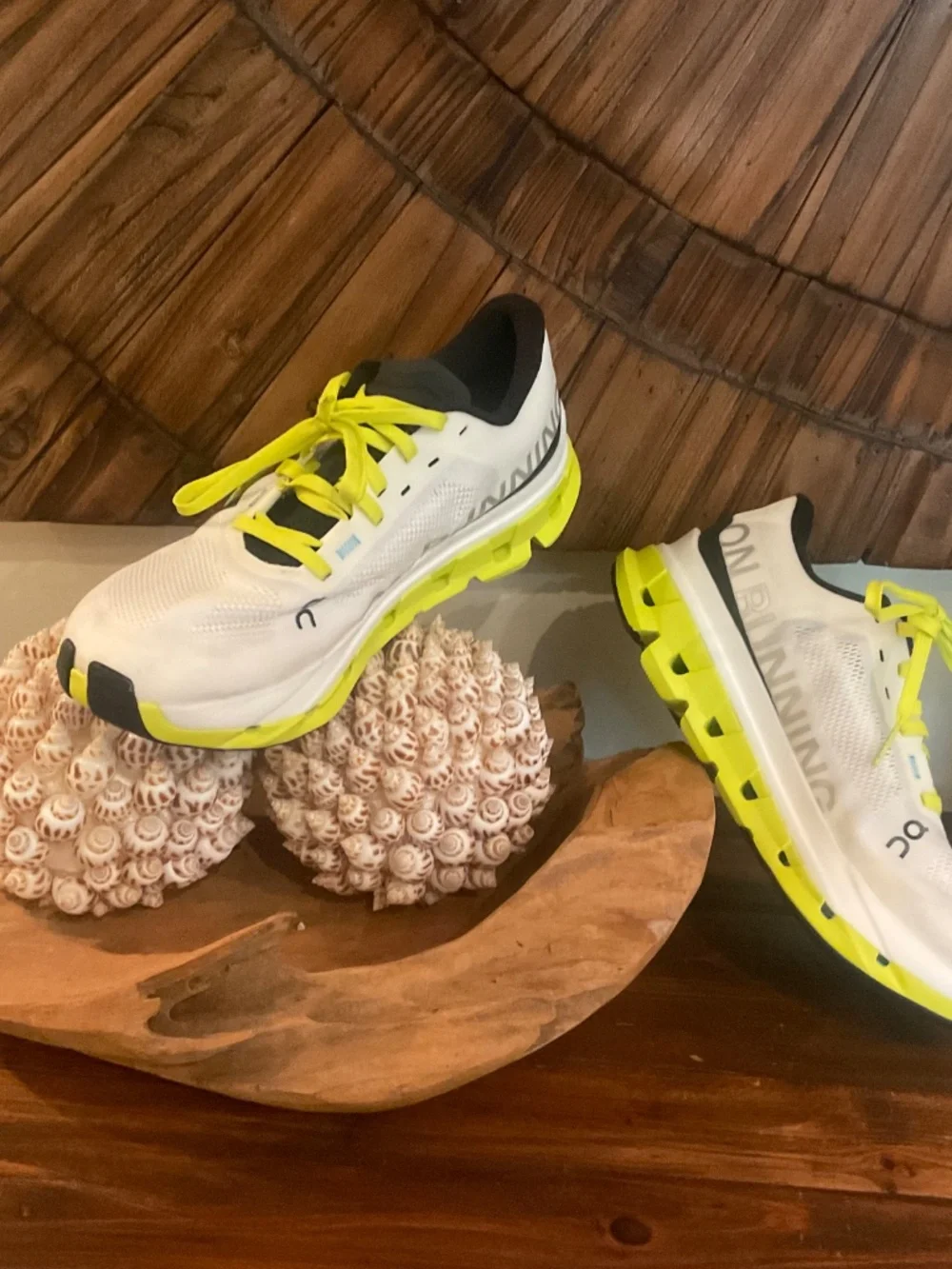 On  Cloudflow 5 Women’s Running Shoes, Color , White/ Yellow, Size 7, EU 38